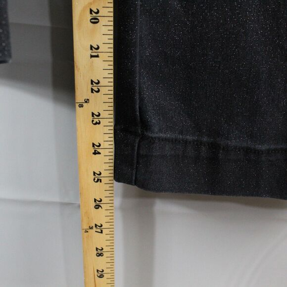 Maeve Jeans Womens 25 The Colette Sparkle Denim Cropped Wide Leg Black Pockets - Picture 13 of 16